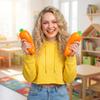 Soft Squeeze Carrot Shaped Stress Relief Toy Sensory Squishy Toy for Hand Exercise and Relaxation Durable Flexible Material