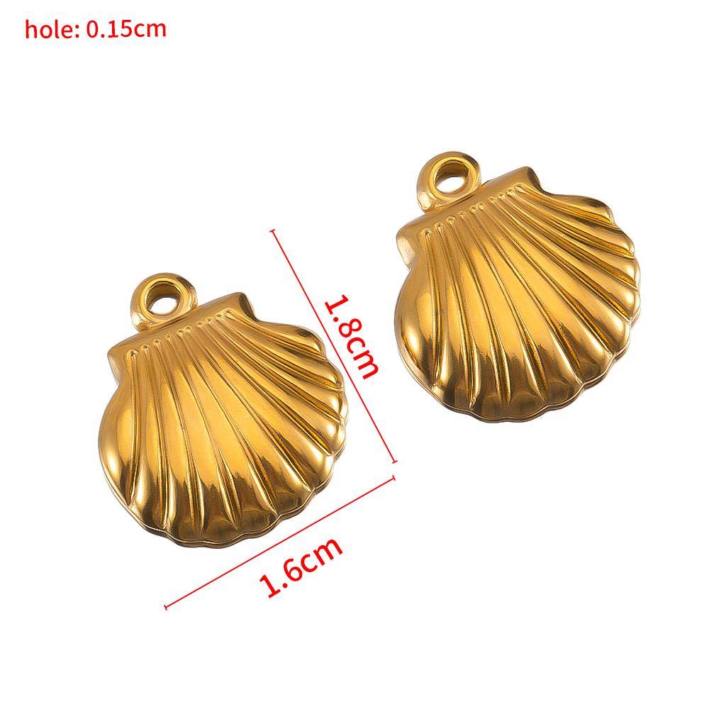 2pcs Stainless Steel Orange Enamel Retro Anklet Charm Bohemia Gold Plated Pendant Base for DIY Earring Necklace Jewelry Findings