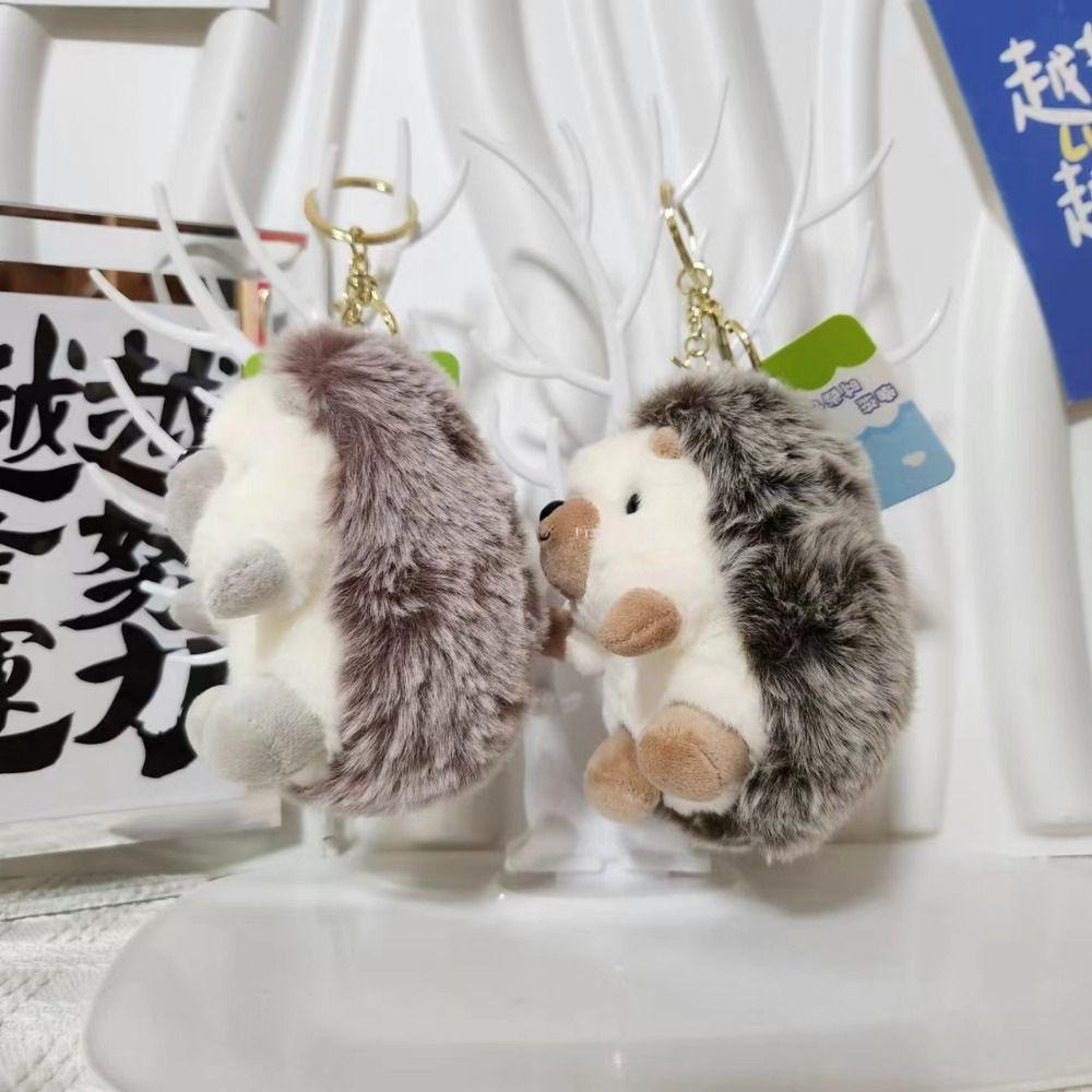 Adorable Little Hedgehog Keychain Stuffed Doll Cute Hedgehog Plush Keyring Car Keychain