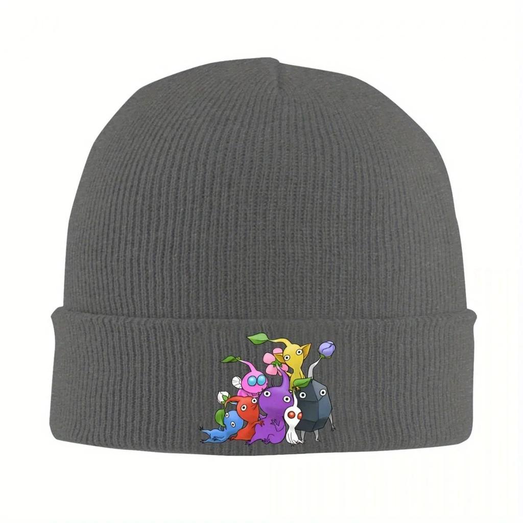 New Pikmin Game Art Knitted Caps Womens Unisexs Beanies Winter Hats Acrylic Video Game Warm Cap