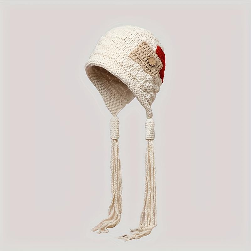 1pc Women's Winter Peru Ear Flap Hat for Cycling, Outdoor Activities & Valentine's Day Suitable for Skiing, Snow
