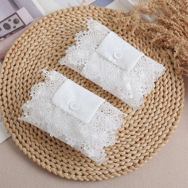 Women Detachable Sleeve Fake Cuffs Female Lace Pleated Flare Sleeve False Cuffs Ruffles Wristband Decorative Accessory