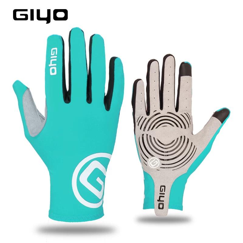 Giyo Windproof Autumn and Winter Warm Road and Mountain Bike Fleece Long Finger Gloves for Men and Women Outdoor Cycling Gear