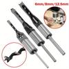 6/8/12.5mm HSS Square Hole Drill Bit Auger Bit Steel Mortising Drilling Craving Woodworking Tools