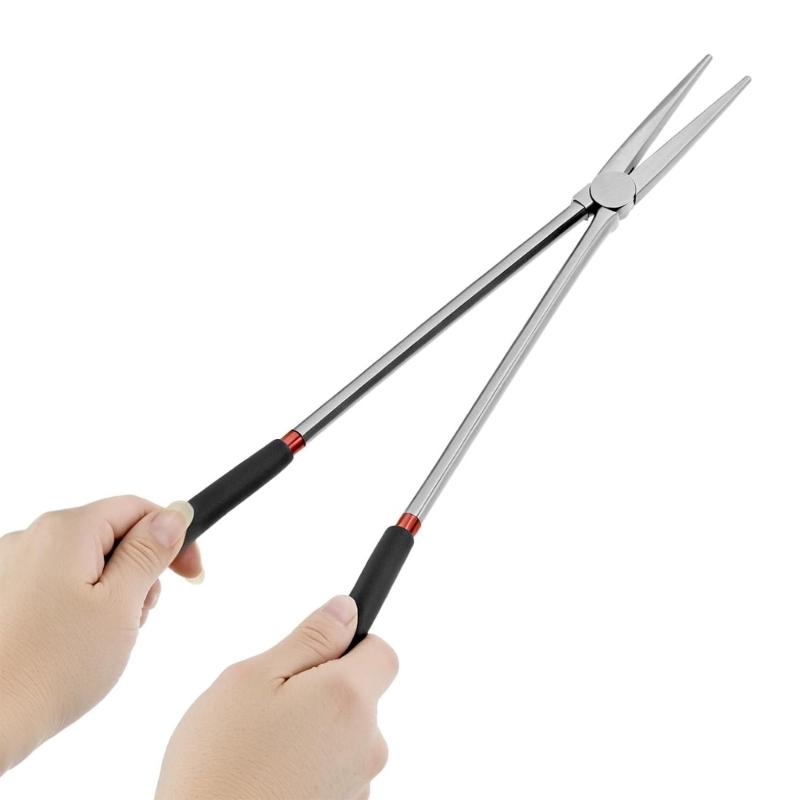 High Carbon Steel Straight Long Nose Pliers 16inches Long For Automotive Electrical And Jewelry Making Electrical Tasks