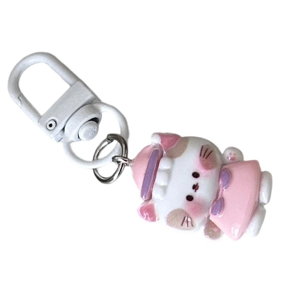 Cute Cartoon An imal Keychain Resin Charm Creative Friendship Keyring Perfect Gift For Friend And Couples
