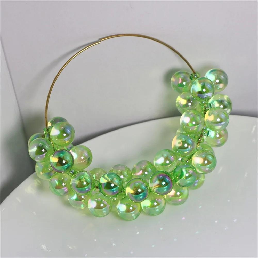

TX89 Exquisite Electroplating Colorful Highly Transparent Diy Handmade Good-looking Bracelet Necklace Bead Accessories Material 16mm(10pcs)