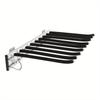 9-Rod Slide-Out Pants Rack – Heavy Duty Wardrobe Organizer with Anti-Slip Flocking – Black/Silver