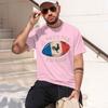 2026 New Model Summer Unisexs 100 Pure Cotton Rugby Graphic Print Fashionable Casual Loose Sports Round Neck Short Sleeved Tshir