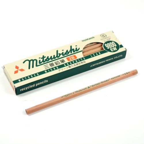 Mitsubishi Pencil Recycled Pencil 9800EW 2B 1 Dozen K9800EW2B