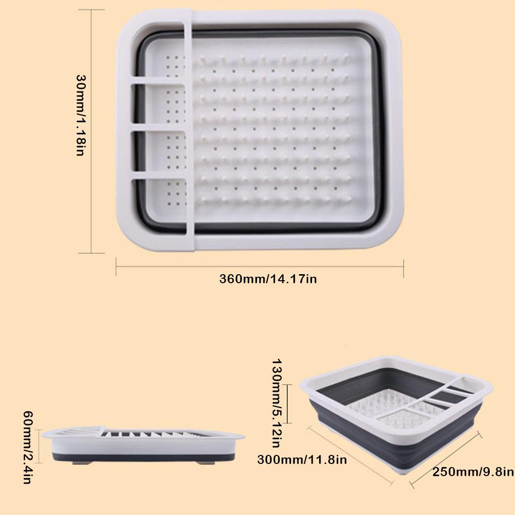 Dish Drain Basket Rack Vegetable Dishes Draining Washing Drainer Organizer Baskets Holder Multifuntion Home KitchenTool