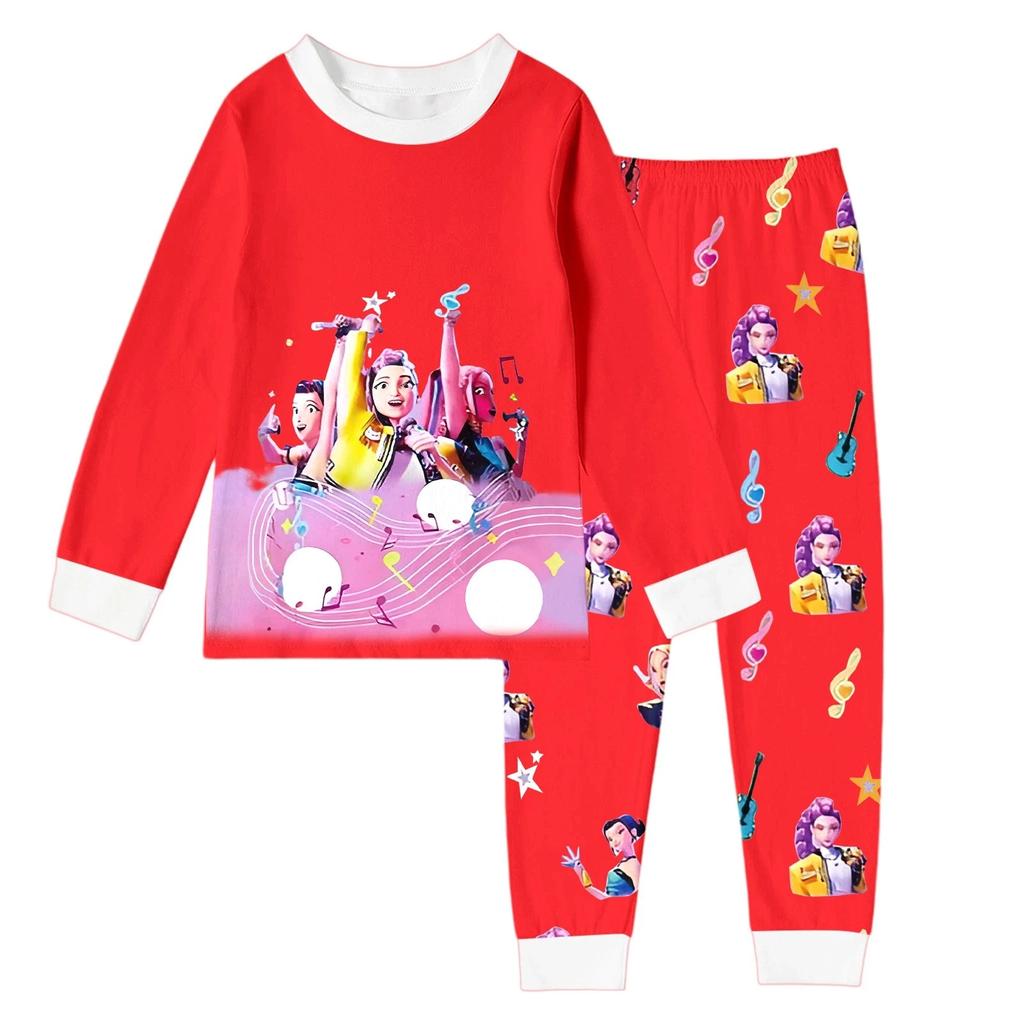 Girls Witch  Round Neck Printed Children's Clothing Set