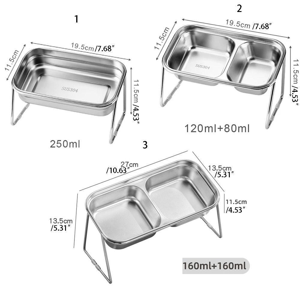 45 Degree Tilt Elevated Cat Bowl Leak-Proof Design Neck Protection Bowl Anti-Tip Pet Bowl  Home Use