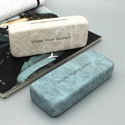 Fashion Eyeglasses Cases Wrinkle PU Leather Surface Iron Case Universal Glasses Storage Box Eyeglasses Accessories