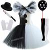 Das Clownskostüm Terrifier Art Girl Schwarz Weiß Ausgefallenes Tutu-Kleid Horror Joker Kleid für Mädchen Halloween Karnevalsparty Kostüme