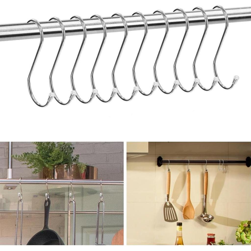 Stainless Steel S-hook Kitchen Hooks Are Commonly Used. Solid Hooks Are Non-magnetic