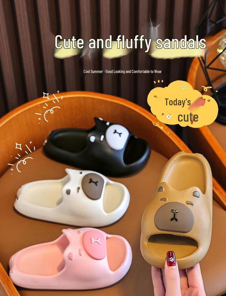 Sommer Cartoon Flip-Flops für Jungen und Mädchen: Bequeme Indoor-Hausschuhe für Eltern und Kinder