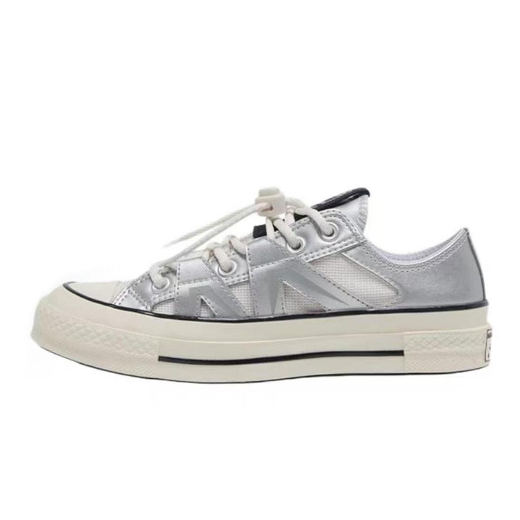 Converse 1970s Maris Sal Dream Pearl Abrasion Resistant Low top Skateboard Shoes Unisex White Blue Silver A15188C(Team1189-)