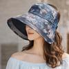 Breathable Flower Empty Top Cap Adjustable Large Brim Sun Hat Anti-Sun Fisherman Hat  Outdoor