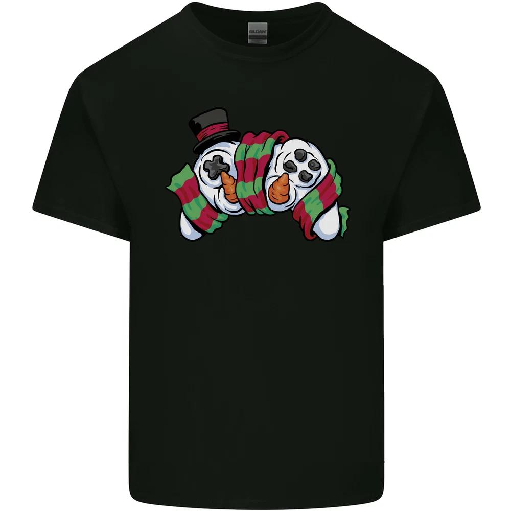 Christmas Snow Video Game Controller Joypad Xmas Unisexs Light Cotton TShirt S