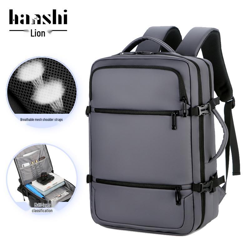 Men's Business Travel Backpack - High-End, Large-Capacity, Waterproof, Fashionable Computer and Shoulder Bag.