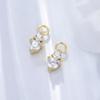 S925 Sterling Silver Zircon Hoop Earrings: European & American INS Style Women's Jewelry.