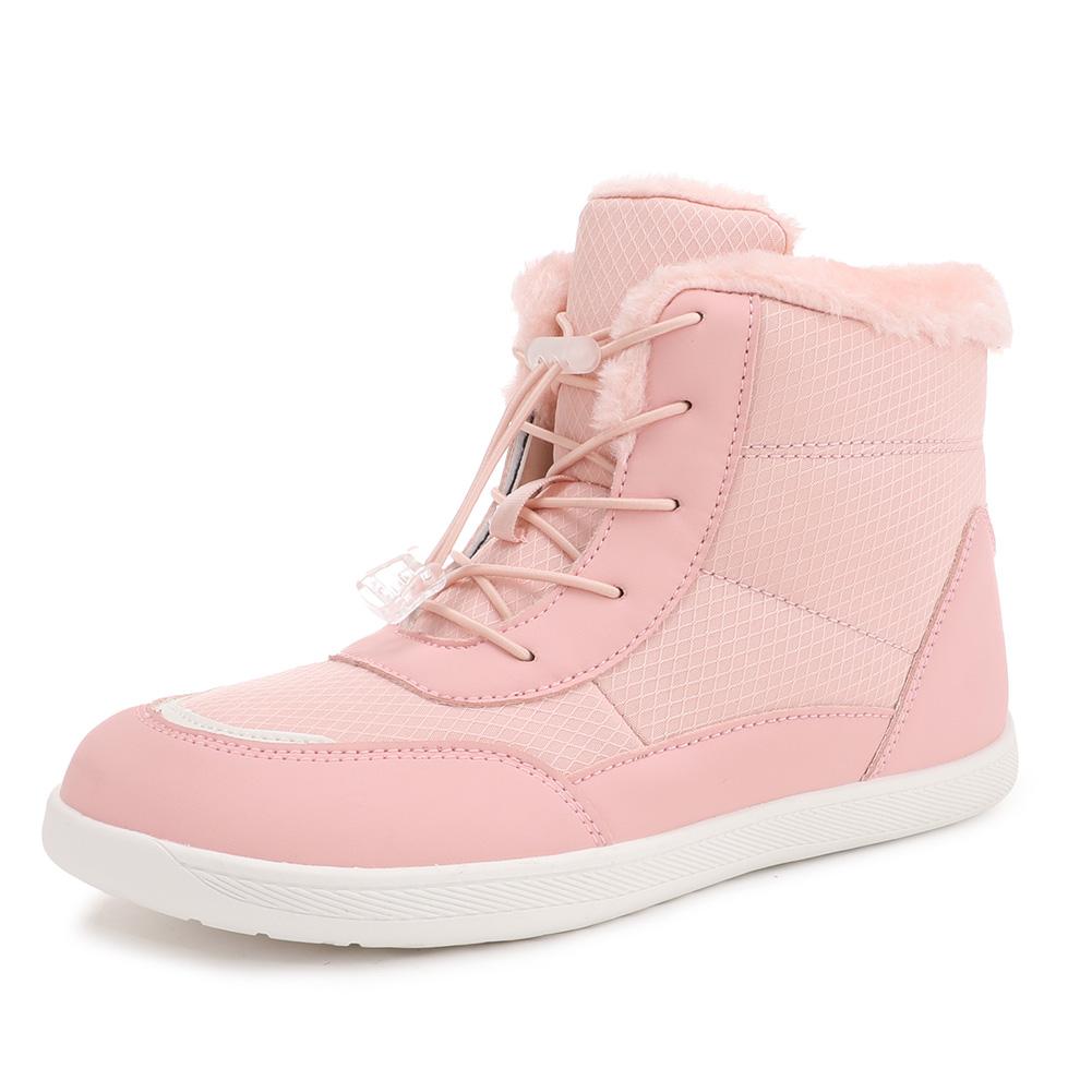 

Fashion Women s Winter Snow Boots Fur Lined Barefoot Boots Wide Toe Box Ankle Booties Walking Boots Outdoor with Plush Cotton Shoes 36