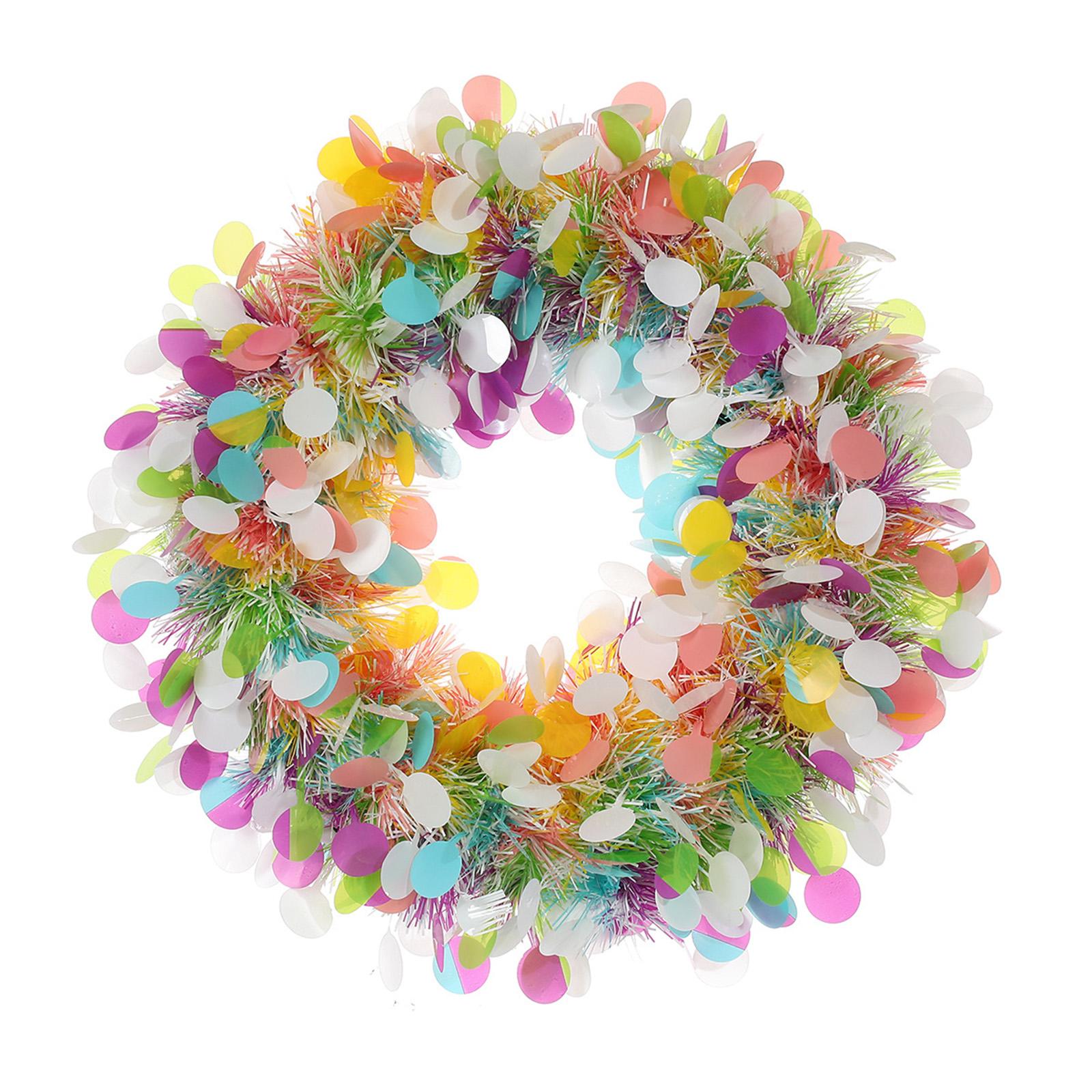 Весенний и летний цветочный венок Настенное/дверное подвесное украшение Симуляция Искусственный цветочный венок Украшение Настенное/дверное подвесное украшение