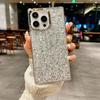 Electroplated square Epoxy sequin glitter iPhone16Promax mobile phone case for Apple 14Pro protective case