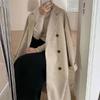 Midlength Woolen Coat A For Women In The Style Of Hepburn For Autumn And Winter Its A Loose And Thick Woolen Coat For Petite Women
