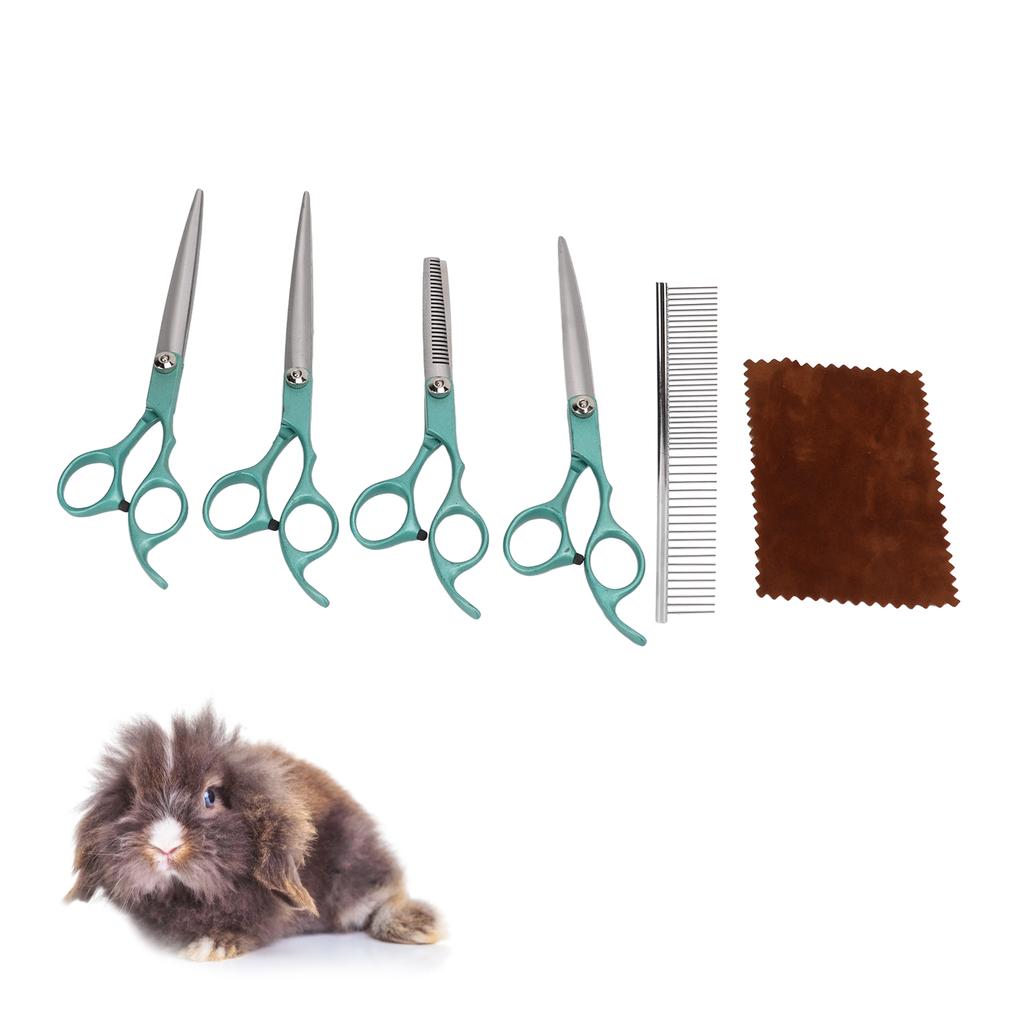Conjunto de Tesouras para Tosquia de Animais de Estimação 7 Polegadas Tesouras Divididas com Pintura Colorida Conjunto de Tesouras para Aparar Pelo