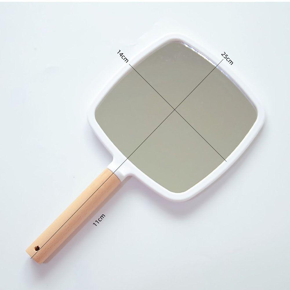 

Белое стекло для макияжа, деревянное ручное стекло, нежное круглое зеркало для дома