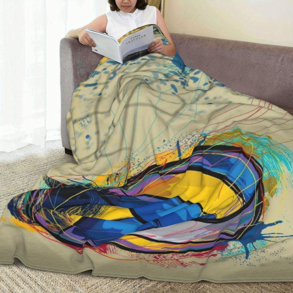 Volleyball-themed Pattern Flannel Printed Blanket Suitable for All Seasons Suitable for Living Room Office Sofa and Travel