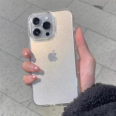 Luxusní Bling Třpytivý Průhledný Kryt na Telefon Pro iPhone 15 14 13 12 11 Pro Max Plus 12 13 MiNi Silikonový Průhledný Měkký Nárazník
