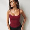 GMXIA Colored Knitted Spice Girl Camisole Base Women with Stylish Slim Cropped Top for Summer