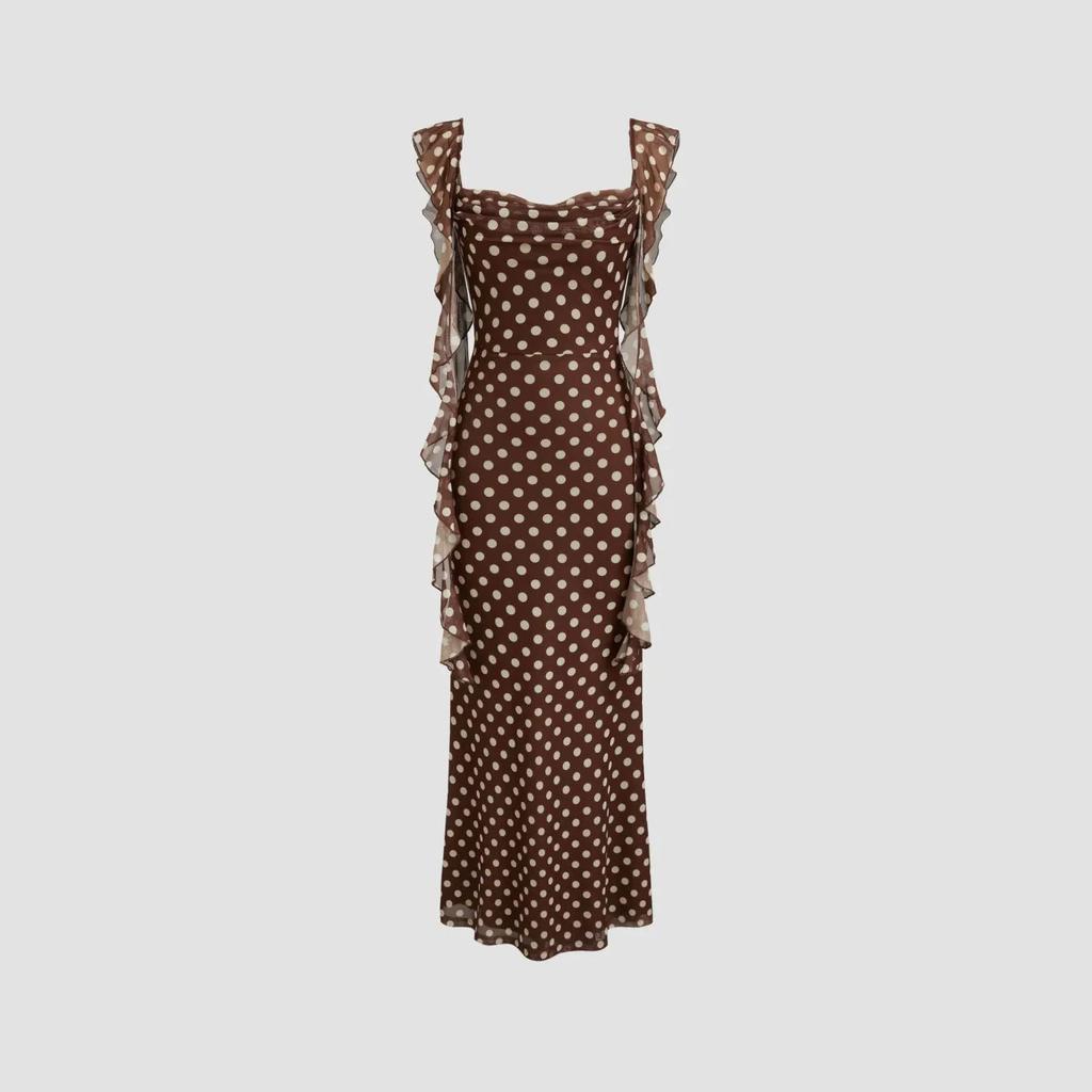 Hochwertiges schlankes Netz-Fischschwanz-Exquisites Kleid Elegantes Rüschendesign Dieses Jahr beliebt Schönes Kleid Kleid