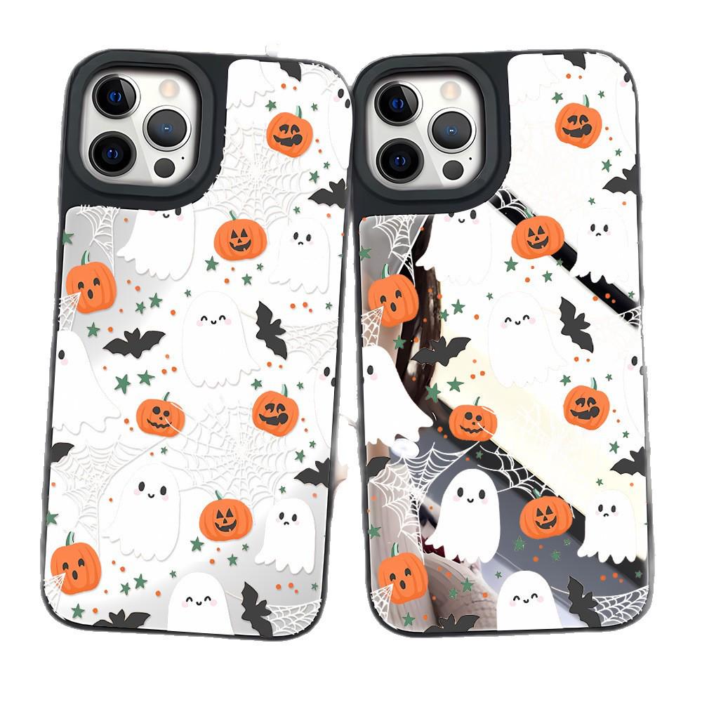 Halloween Ghost Mirror Case for Apple 17 Pro Max/16 Pro/15/14/13