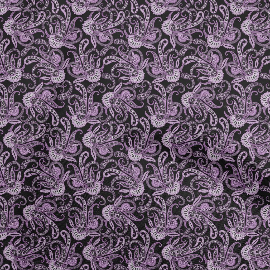 oneOone Cotton Flex Dusty Blue Fabric Asian Paisley Quilting Supplies Print Sewing Fabric By The Yard 40 Inch