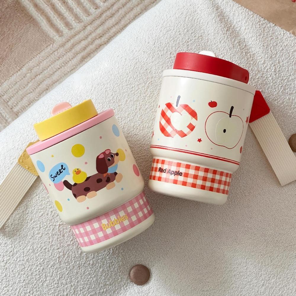 Leak Proof Stainless Steel Coffee Cup Cartoon Insulated Cup Cute Car Water Cup  Office