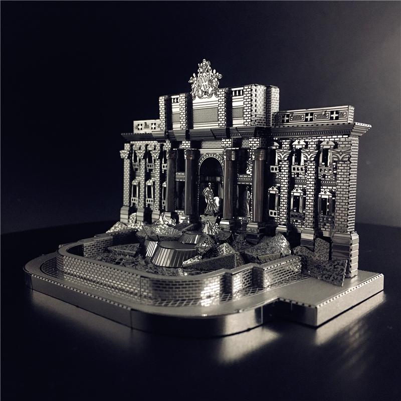 MMZ MODEL NANYUAN 3D Metal Model Kit Trevi Fountain Building Assembly Model DIY 3D Laser Cut Model Puzzle Toys for Adult