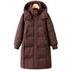 New cotton clothes women's winter medium and long over the knee fashion hooded temperament thickened warm jacket