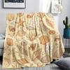 1PC Summer Beach Print Flannel Blanket, High quality All Seasons, Home Decor, Warmth and Comfort, Perfect for Christmas Gifts