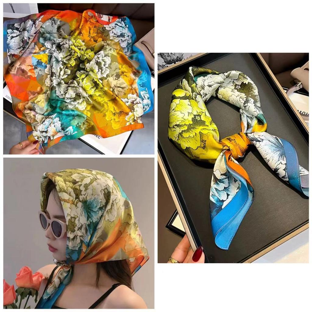 Eleganti Foulard di Seta da Donna Con Centinaia di Camicie, Assistenti di Volo, Decorazione Professionale, Protezione del Collo, Foulard, 70 Foulard Quadrati Piccoli.