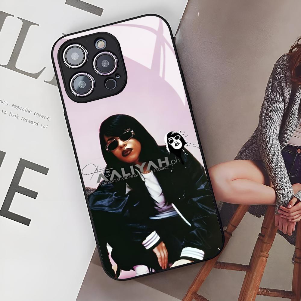 A-Aaliyah Hip Hop Music Phone Case for Iphone 16 15 14 12 11 13 Pro Max Mini X Xr Xs Se 8 Puls Glass Cover