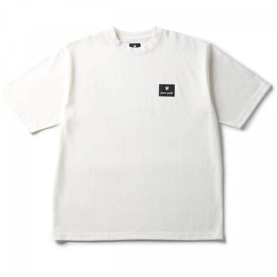 Snowpeak Men New STandard Square Logo T shirT Off whiTe L    Nsd Ts 25au002