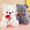 Valentines Gift Wedding Rose Bear Plush Toy 25cm Softly Stuffed for Sweet Moments