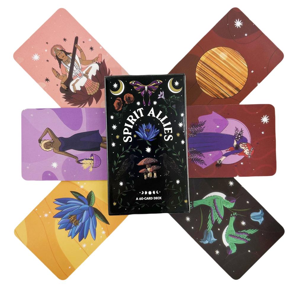 Věštecké karty Spirit Allies Oracle, věštecký balíček, anglická vize, tarotová desková hra pro párty