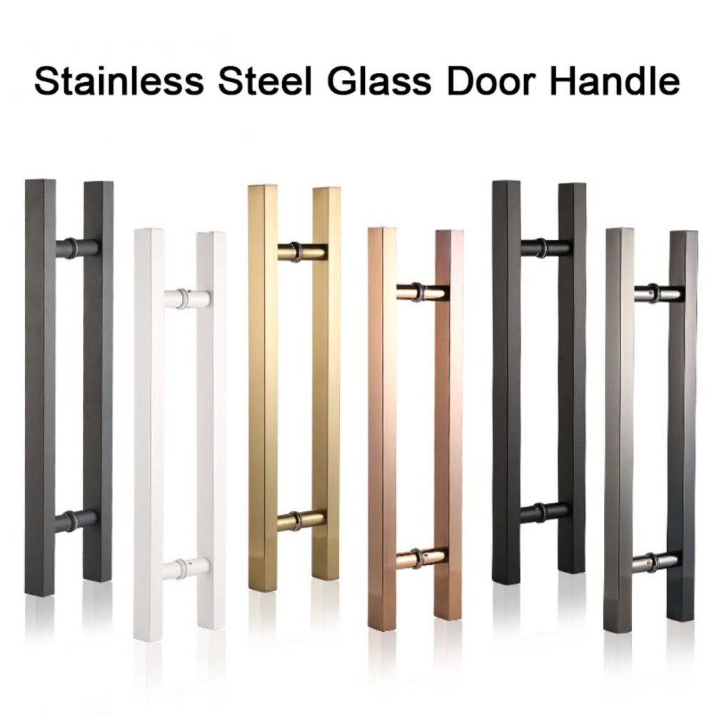 Matte Türklinke Edelstahl Drück-Zieh-Griff Türgriffe Glastürgriff Badezimmertür