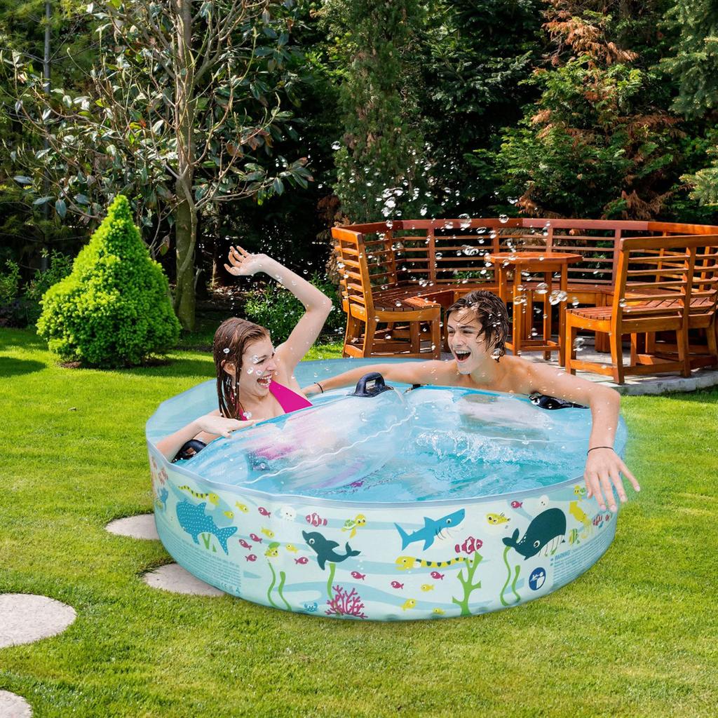 Children's Swimming Pool Household Hard Pool Foldable Pet Swimming Pool Thickened Round Paddling Pool, Hard Wall Above Ground Children's Pool