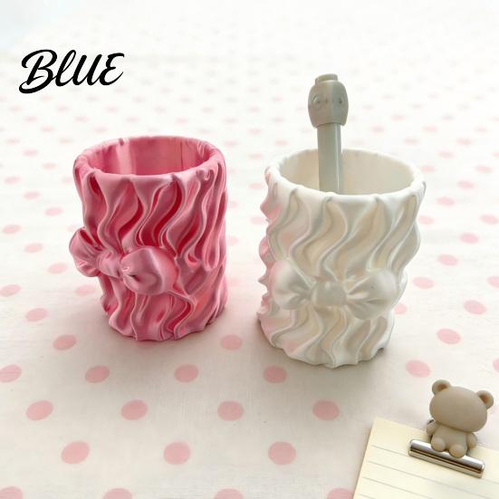 3D Printed Pencil Holder Silk Texture Pen Holder Desk Organizer for Brushes Stationery